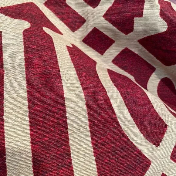 Target Threshold Curtain Panel Aruba 54”X84” One Panel Red/Burgundy Off White Ta
