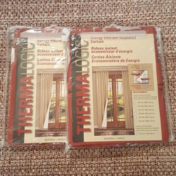 New 2 Thermalogic Weathermate Tab Top Valance Red New In Package‎