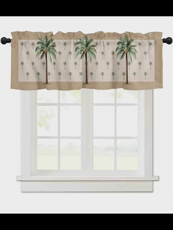 1 Summer Beach Coconut Tree Tropical Plant Valance