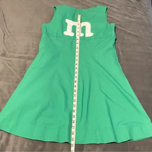 Halloween Green M&M Dress, Handmade Girl Size 14-16 (estimated)