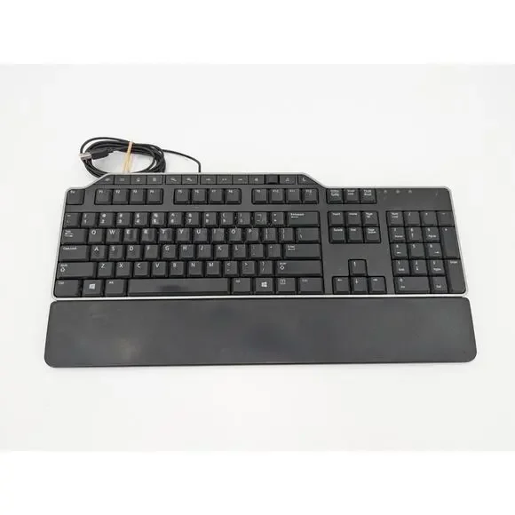 Dell KB522P Business Multimedia Keyboard - Black w/ Palm Rest & 2 USB Ports