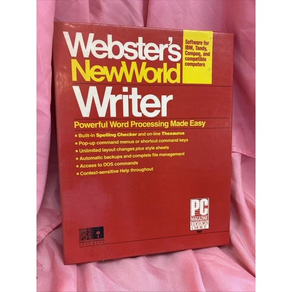 Websters New World Writer IBM PC 5.25