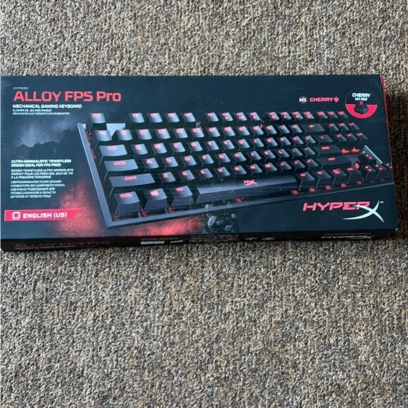 HyperX Black and Red Mechanical Gaming Keyboard Compact Design