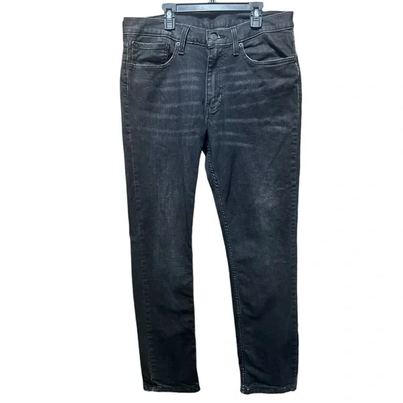 Levi's 511 Slim Fit Jeans Men Size 34 X 30 Dark Gray Black Wash Stretch‎