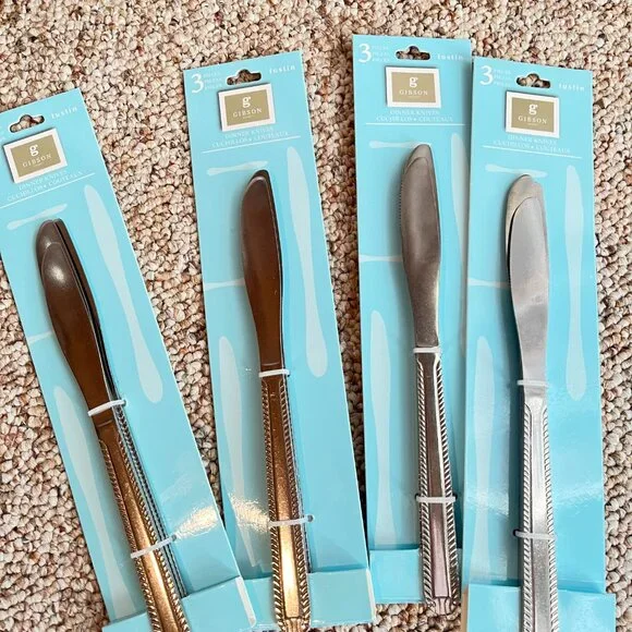Gibson Tustin Dinner Knives Set 12 Dishwasher Safe (4 sets of 3)‎ (NEW)