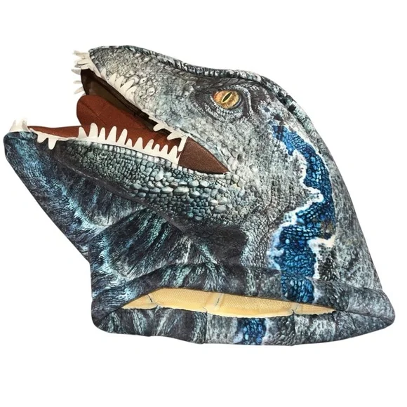 Jurassic Park World Raptor Dinosaur Mask Large 17” long like new