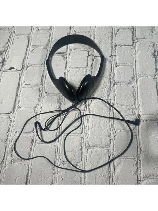 Sony Walkman MDR-027 Black Headset Headphones VINTAGE Tested No Foam Pads