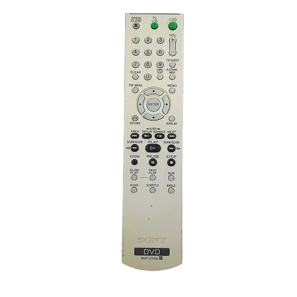 Sony RMT-175A DVD Remote Control Tested Works Genuine OEM