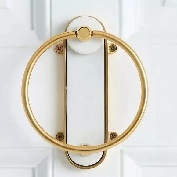 Anthropologie Haven Marble & Brass Door Knocker