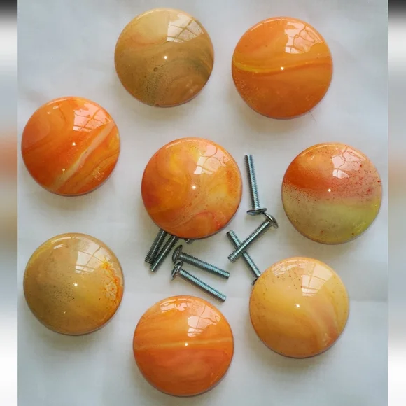 Hand Crafted Cabinet Kitchen Door Knobs Furniture Acrylic Resin Bathroom Nursery