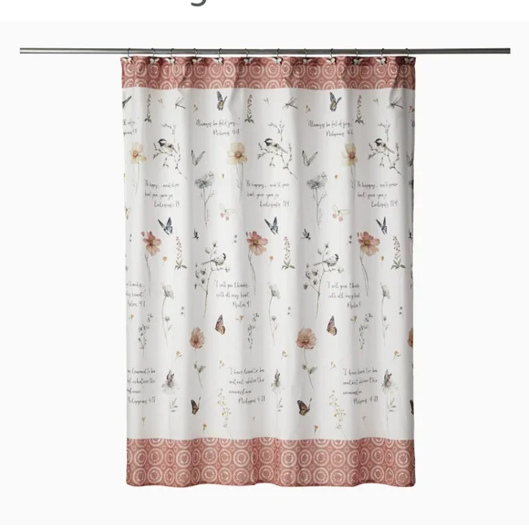 Mainstay Home Faithful Flowers Shower Curtain 70
