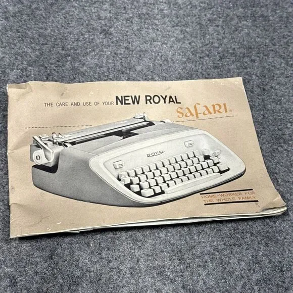 User Instruction Manual for a Royal Safari‎ Typewriter