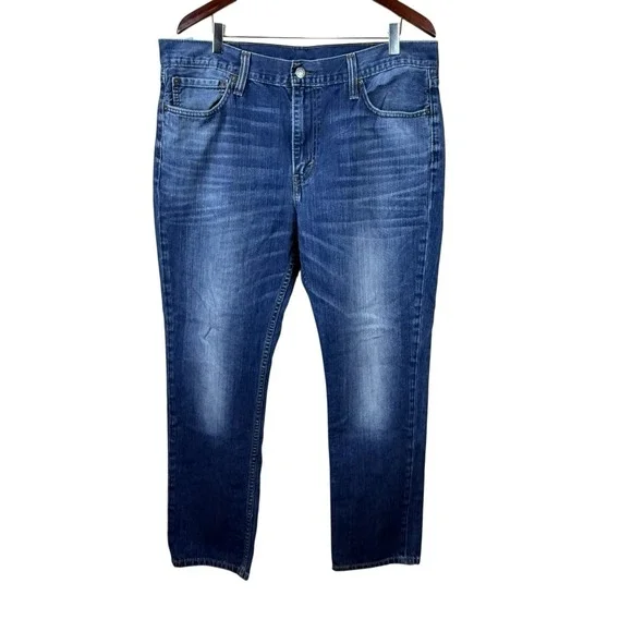 Levi‎ Strauss 511 Mens Denim Jeans 38x32 Levi's 38 x 32 Straight leg Distressed