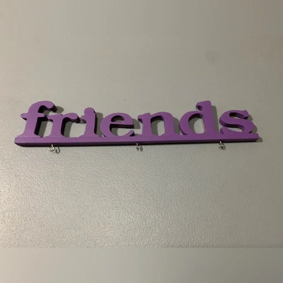 Charming Purple Friends Wall Hook Decor