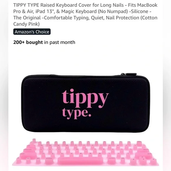 TIPPY TYPE Pink Silicone Keyboard Cover