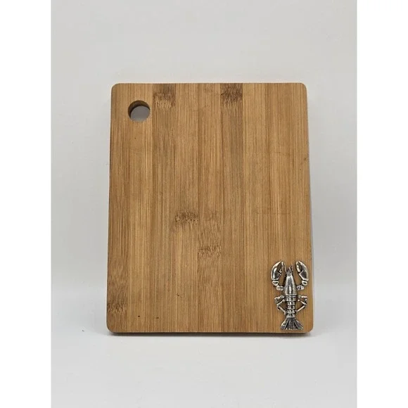 Bamboo Cutting Board‎ Silver Lobster Accent 8.75