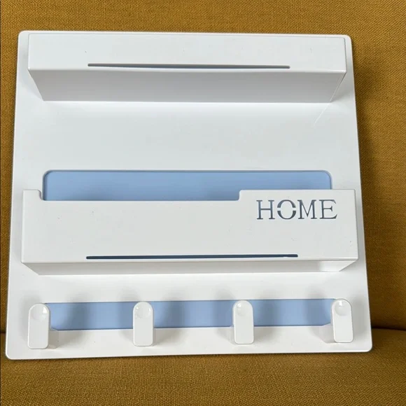 Wall Organizer with Hooks Bedside or Front Door