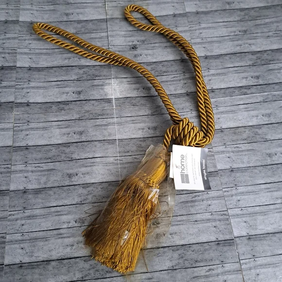 JC Penney Home Collection One Curtain Tieback Tassel Antique Gold One Size