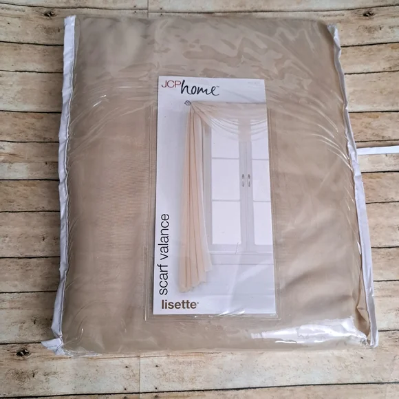 JC Penney Home Lisette Tan Scarf Valance