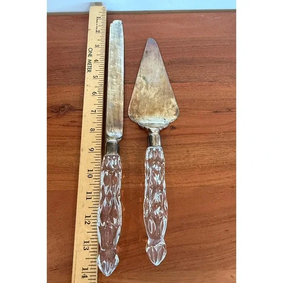 Vintage Lenox, Wedding 2-Piece Dessert Set, Cake Knife, Server, Heart Pattern