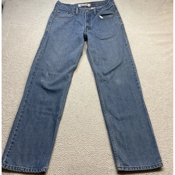 Levi's Jeans Mens 33x34 Blue 550 Relaxed Fit Classic Denim 100% Cotton