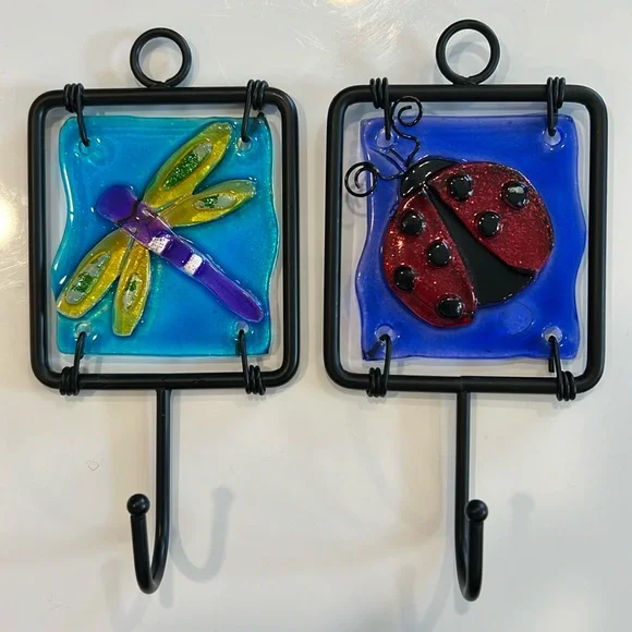 Glass & Metal Decorative Hooks
