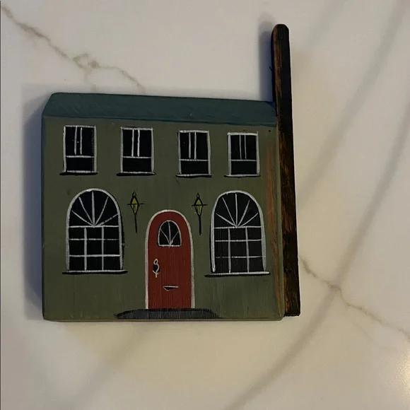 Vintage Green and Brown Wooden House