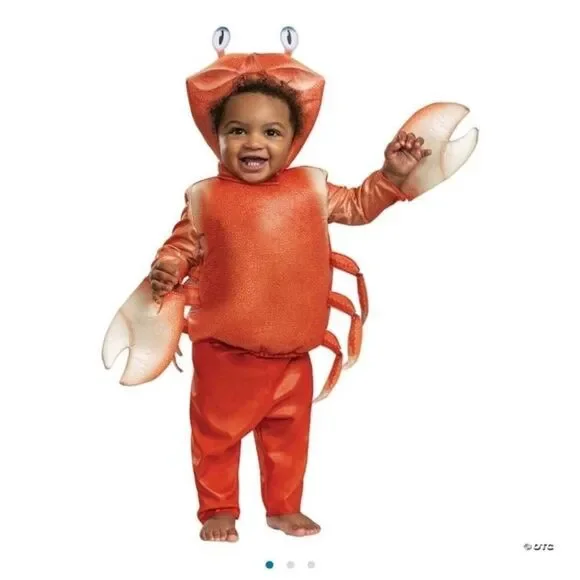 Disney Sebastian The Little Mermaid Costume Size 12-18 months‎ Toddler Complete