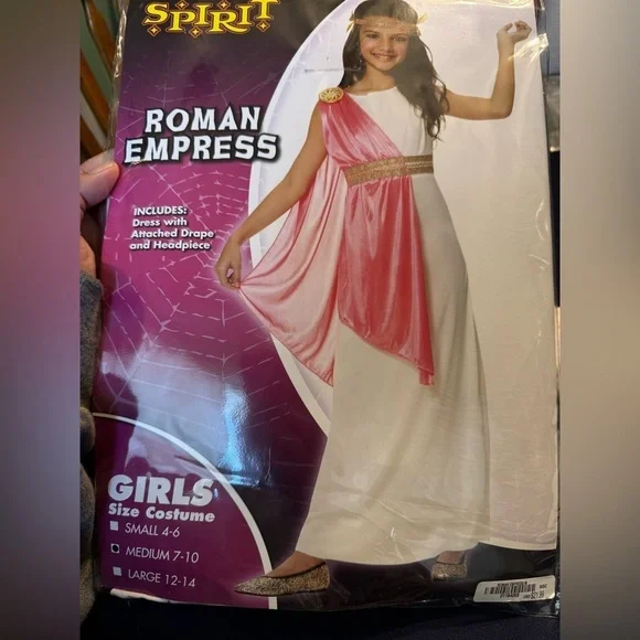 Girl’s Roman Empress Costume/Play Dress Up /Theatre Outfit Size Medium