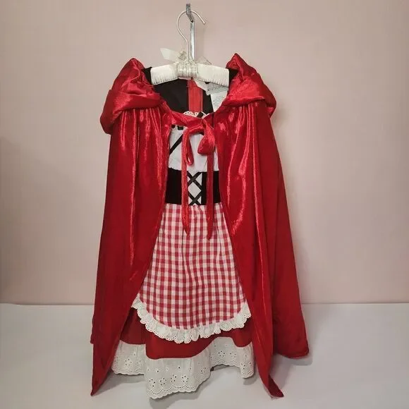 Chasing Fireflies Wishcfaft Little Red Ridding Hood Sz 4 Dress, Cape