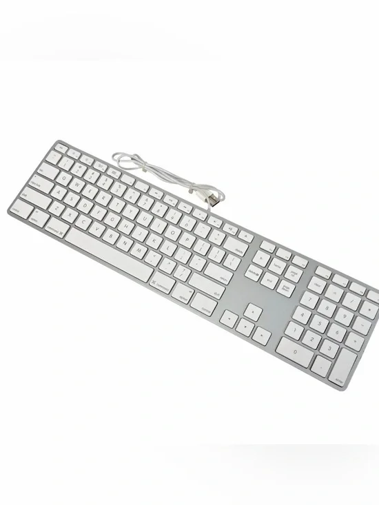 Apple A1243 Aluminum Wired Keyboard MB110LL/A Full Size, Slim, Mac, Genuine OEM