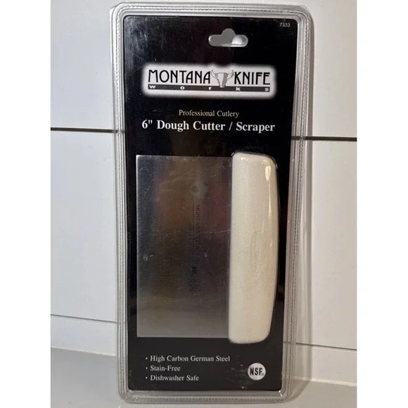 Montana Knife Works 6 Inch Dough Cutter/Scraper Sealed‎ German Steel