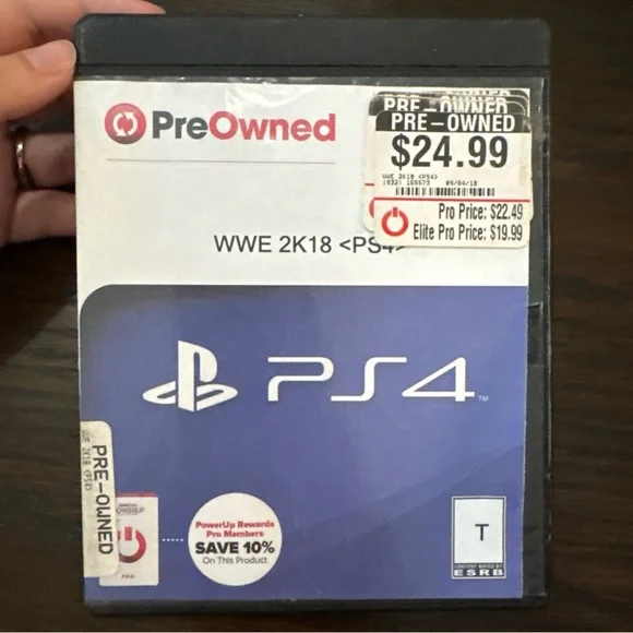 WWE 2K18 (Sony PlayStation 4, 2017) Pre-Owned GameStop Disk