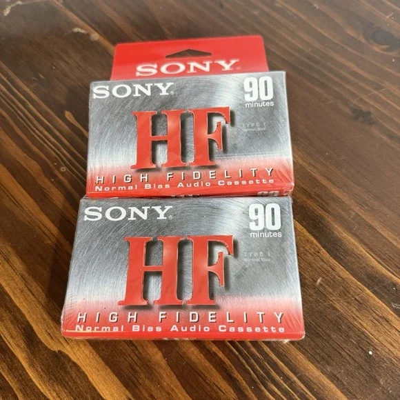 Lot of 2 Sony HF 90 Normal Bias Cassette Tapes‎ - New Sealed