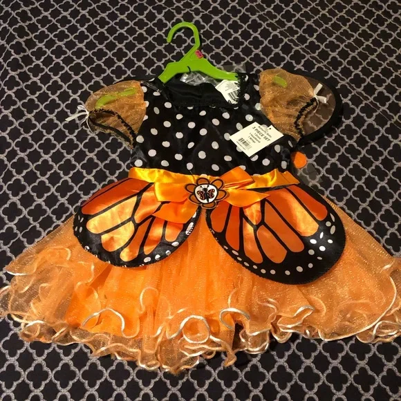 SEASONS Infant Toddler BUTTERFLY Costume 12-18 Months HEADBAND DRESS WINGS K36
