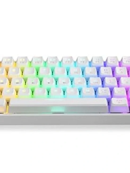 White RGB Mechanical Gaming Keyboard - Rainbow Backlight