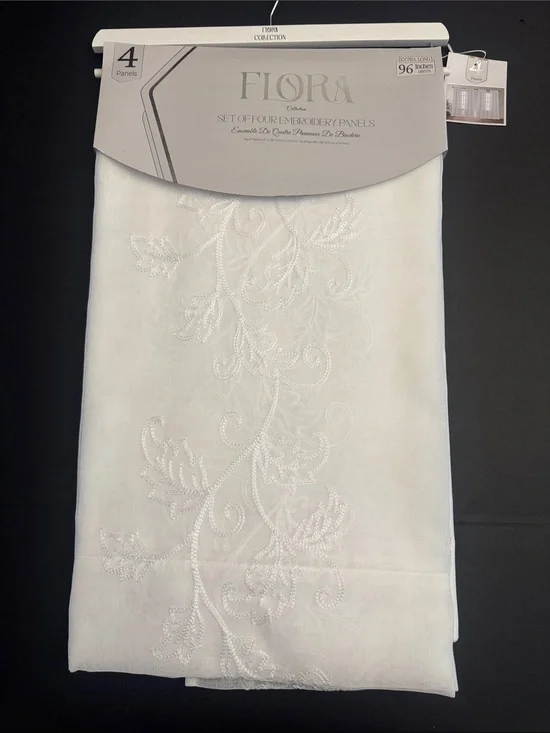 FLORA Collection Set Of Four Embroidery Panels - Extra Long - 37