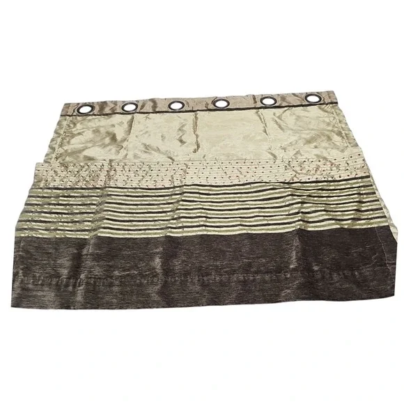 Studio JCP Studio Curtain Panel Grommet Striped Room Darkening Beige Brown 52x40