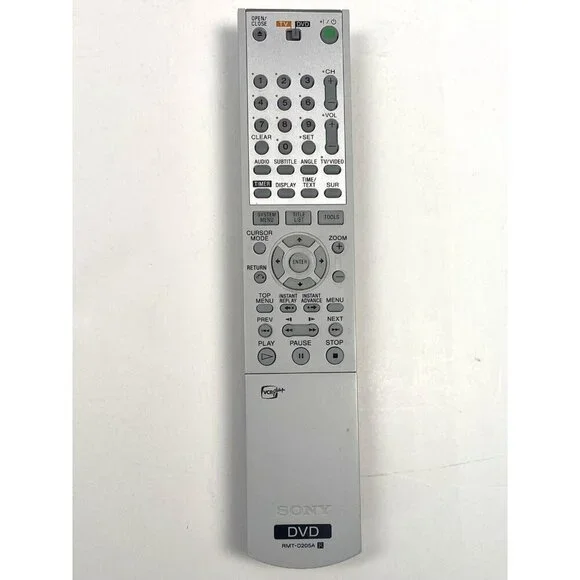 Genuine SONY Gray Replacement DVD REMOTE CONTROL RMT-D205A Tested WORKS EUC