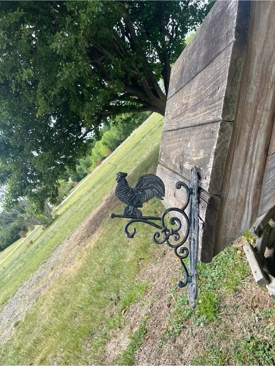 Rooster Wall Hook Bracket in Black - Decorative Home Wall Decor