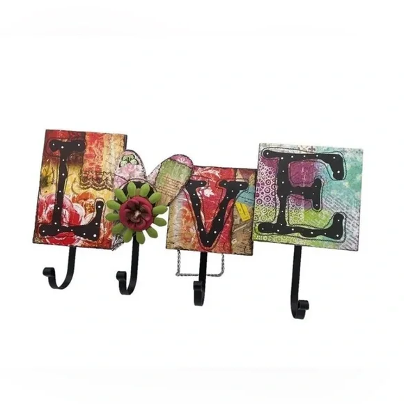 LOVE Retro Style Wall Hooks