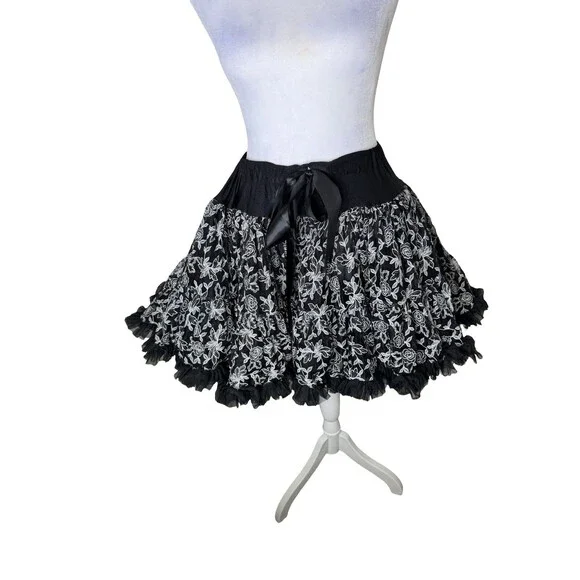 Oopsy Daisy Baby Inc Black Petticoat girls under skirt costume fluff tutu L/6X