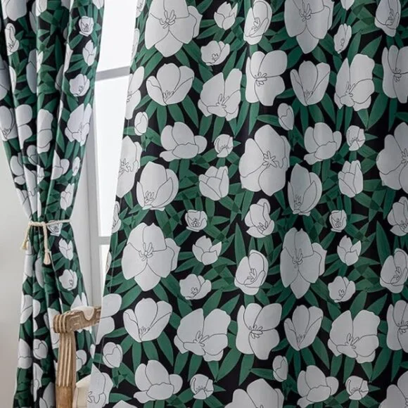 Flowers Curtains –2 Panels, 54