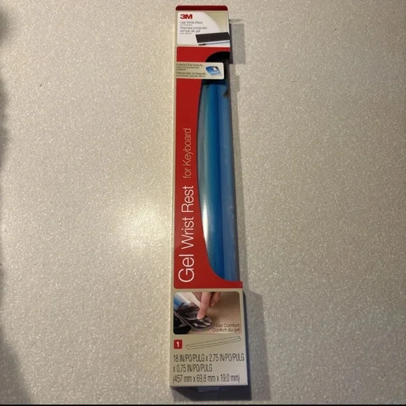 3M Blue Gel Wrist Rest for Keyboard