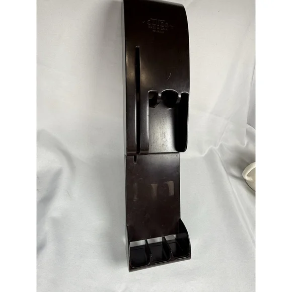 VTG Cutco Brown 3-slot Knife Carving Wall Rack Drawer Tray Retro