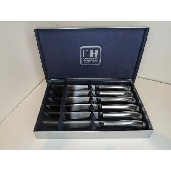 Oxford Hall Silversmiths Set‎ Of 6 Stainless Steel Japan Knifes