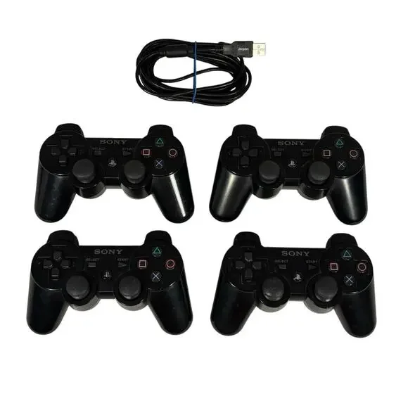 Sony Playstation PS3 Dualshock 3 Wireless Controllers Lot of 4 CECHCZ1U CECHCZ2U
