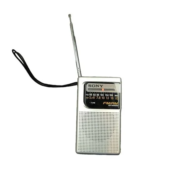 Sony ICF-S10MK2 FM - AM Portable Pocket Radio‎ with Speaker Silver Rare TESTED