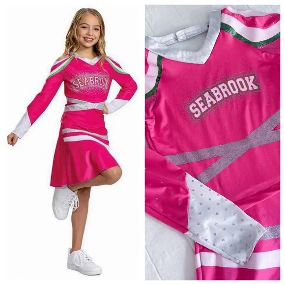 Disney Zombies 3 Addison Wells Classic Cheer Halloween‎ Costume Pink Girls LARGE