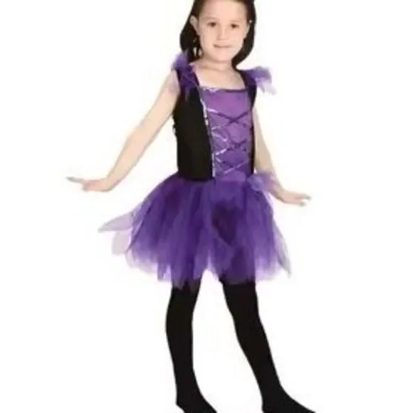 NEW Toddler Girls 4 Purple Witch Halloween Tutu Costume